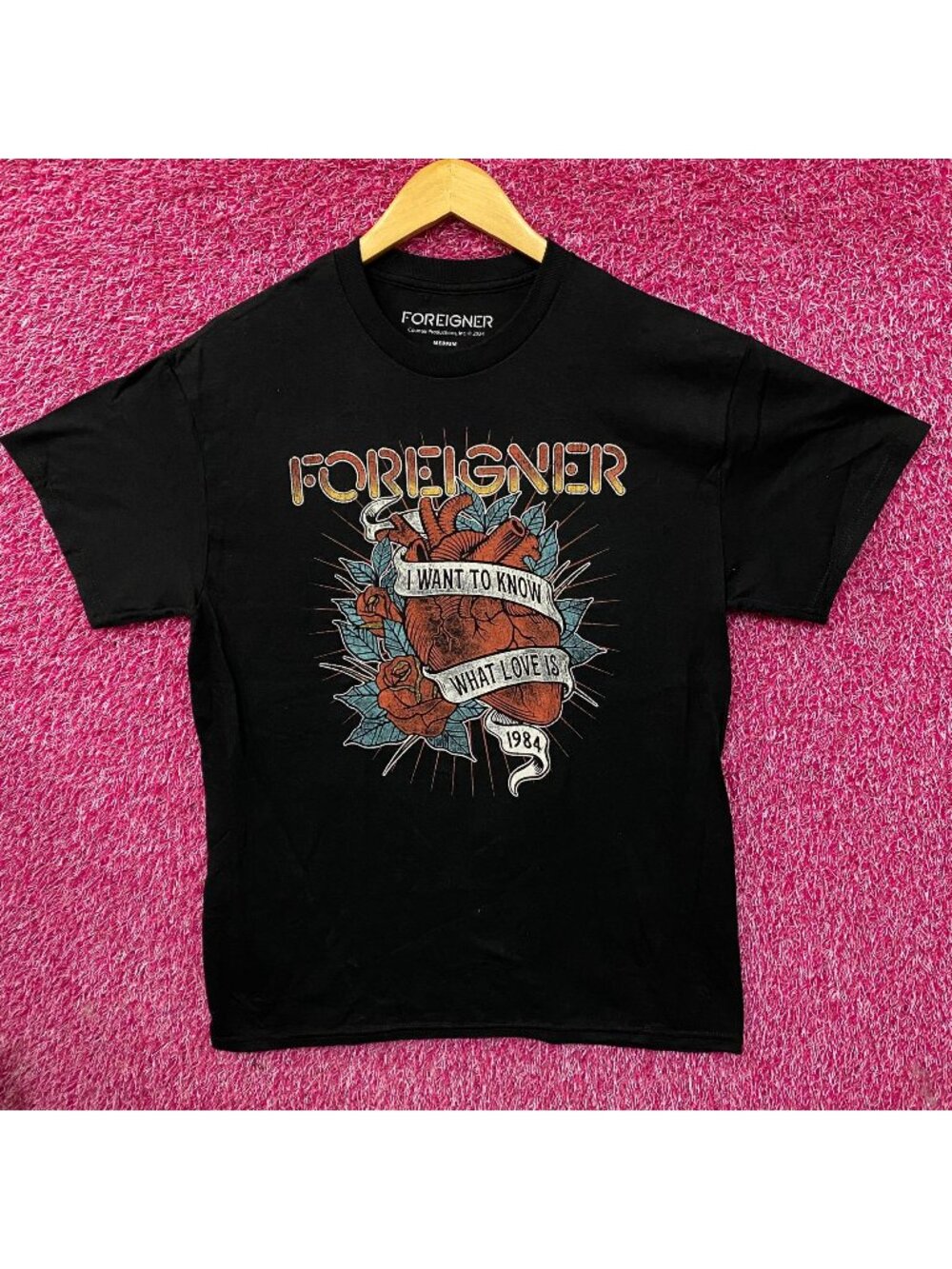 Foreigner Agent Provocateur I Wanna Know What Love Is T-Shirt Medium